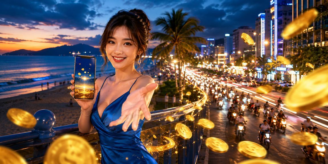 Người chơi trải nghiệm casino trên điện thoại di động tại bãi biển Đà Nẵng